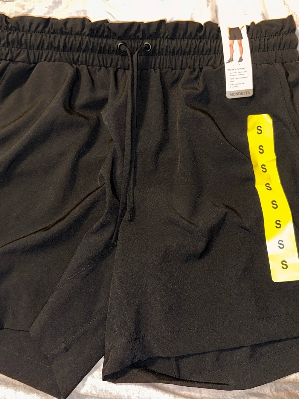 Mondetta Men’s Black Athletic Drawstring Shorts